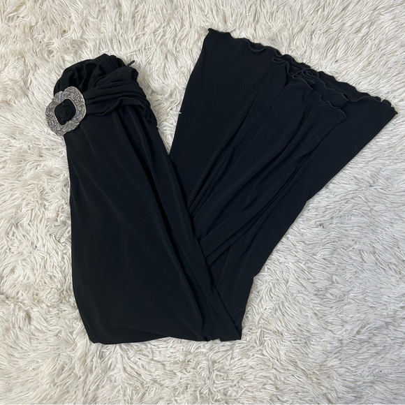 ◾️Joseph Ribkoff Wide Leg Stretch Pant With Belt Accent - Picture 7 of 9